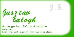 gusztav balogh business card